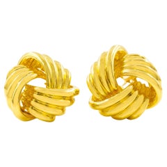 Boucles d'oreilles vintage Tiffany & Co 18k "Love Knot" tourbillonnant