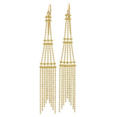 Vintage Tiffany & Co. Tassel Chandelier Drop Earrings Set in 18k Yellow Gold