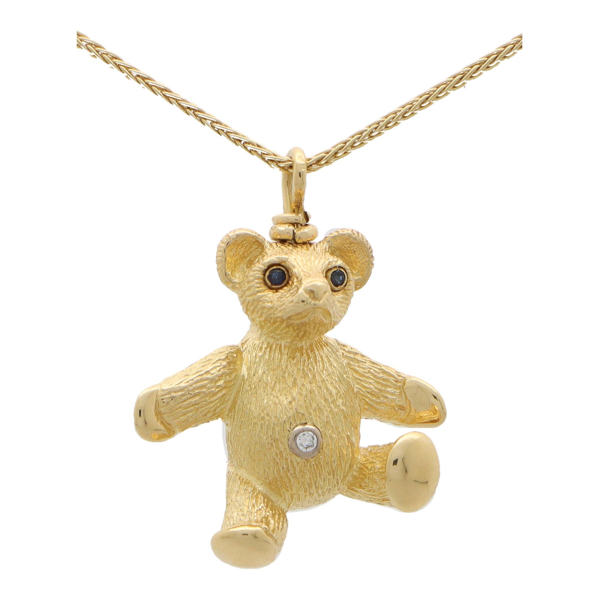 tiffany teddy bear necklace