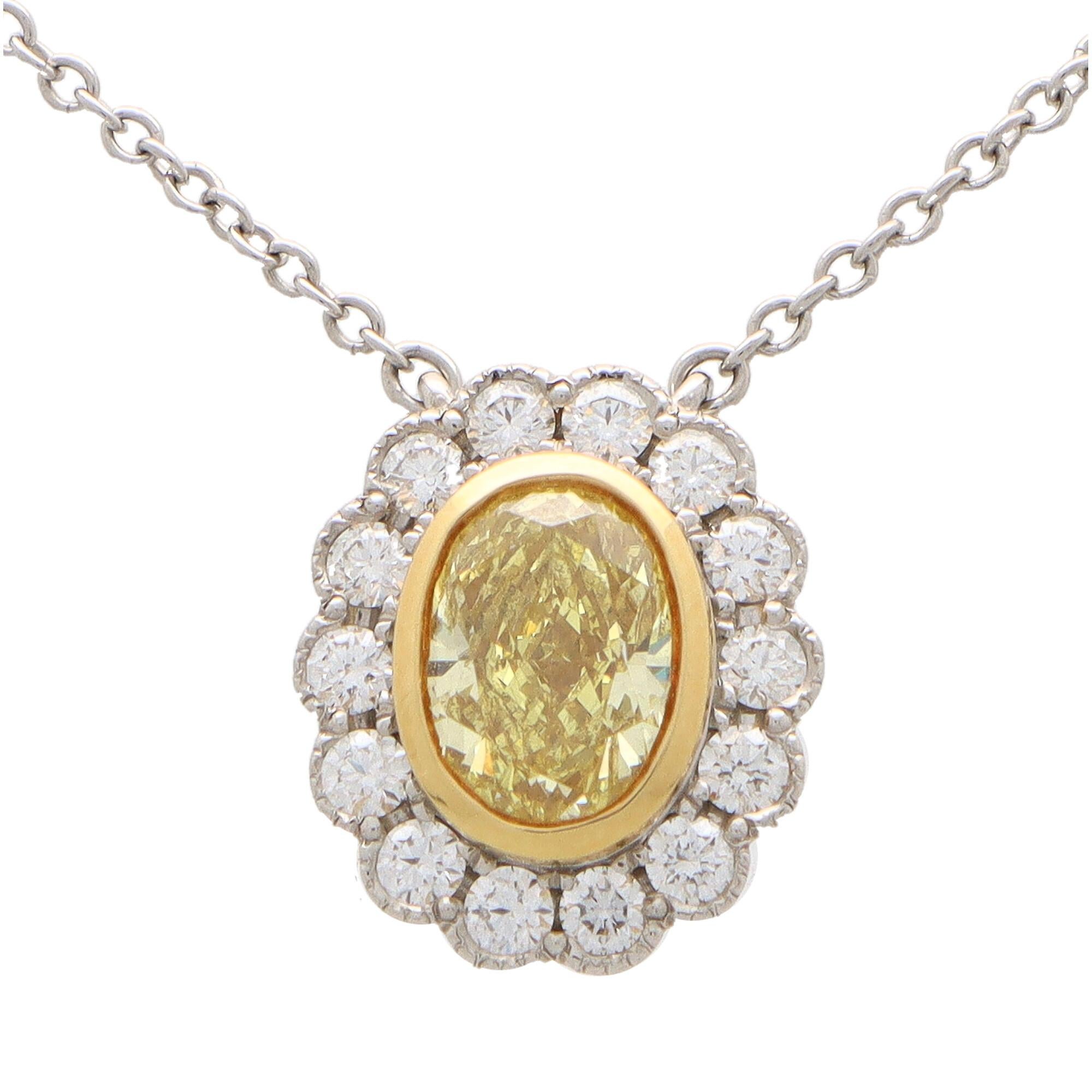Modern Vintage Tiffany & Co. ‘Tiffany Enchant’ Yellow Diamond Flower Necklace For Sale