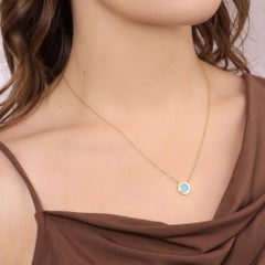 Vintage Tiffany & Co. Tiffany T Circle Turquoise and Diamond Necklace