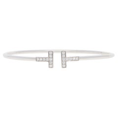 Vintage Tiffany & Co.' Tiffany T' Diamond Bracelet in White Gold