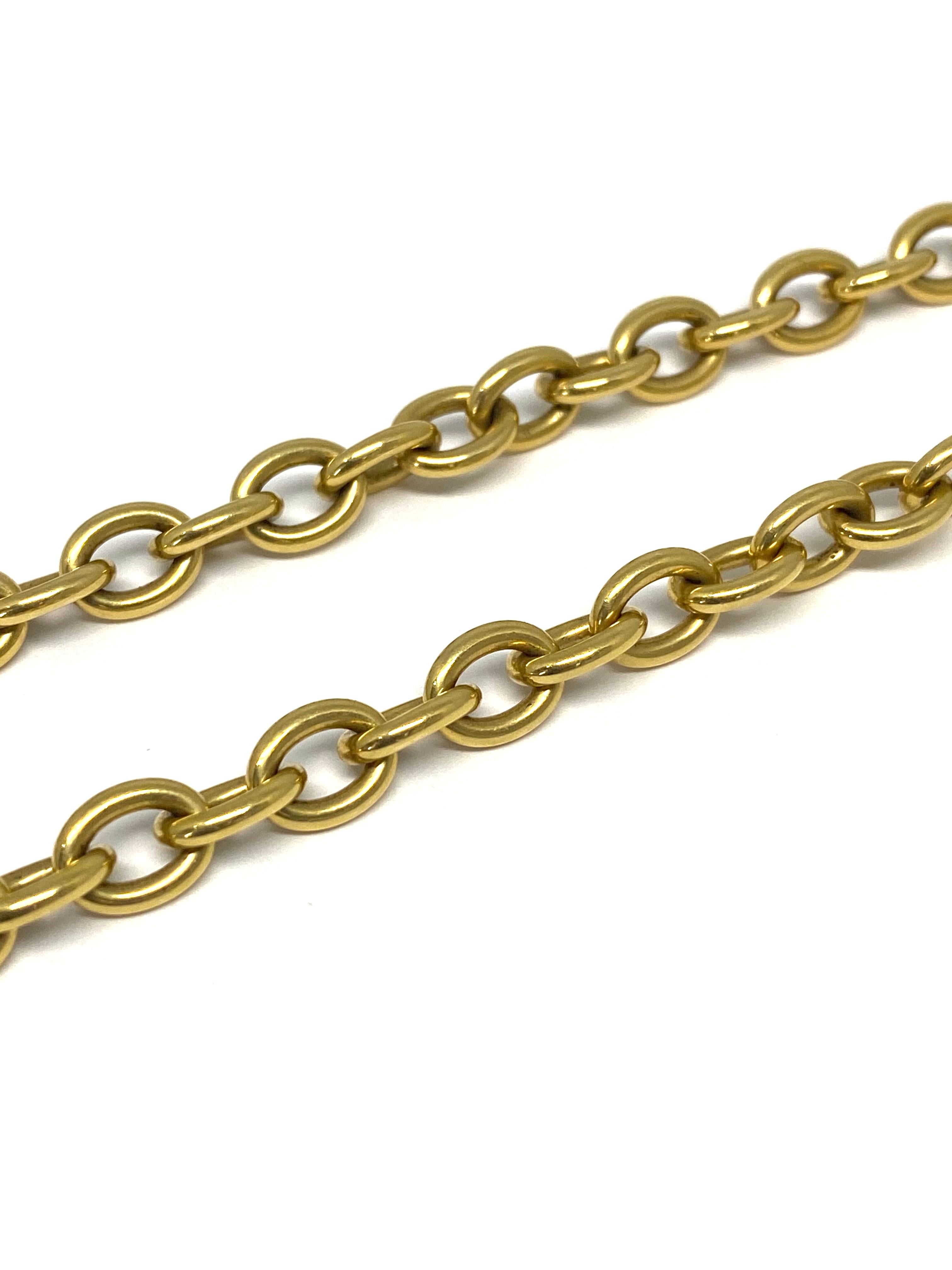 Vintage Tiffany & Co. Toggle Yellow Gold Heart and Error Link Chain Necklace  In Excellent Condition In Beverly Hills, CA