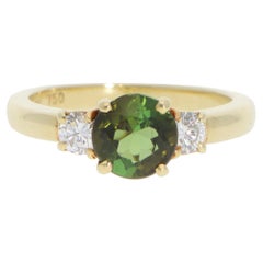 Vintage Tiffany & Co. Tourmaline and Diamond Ring in Yellow Gold