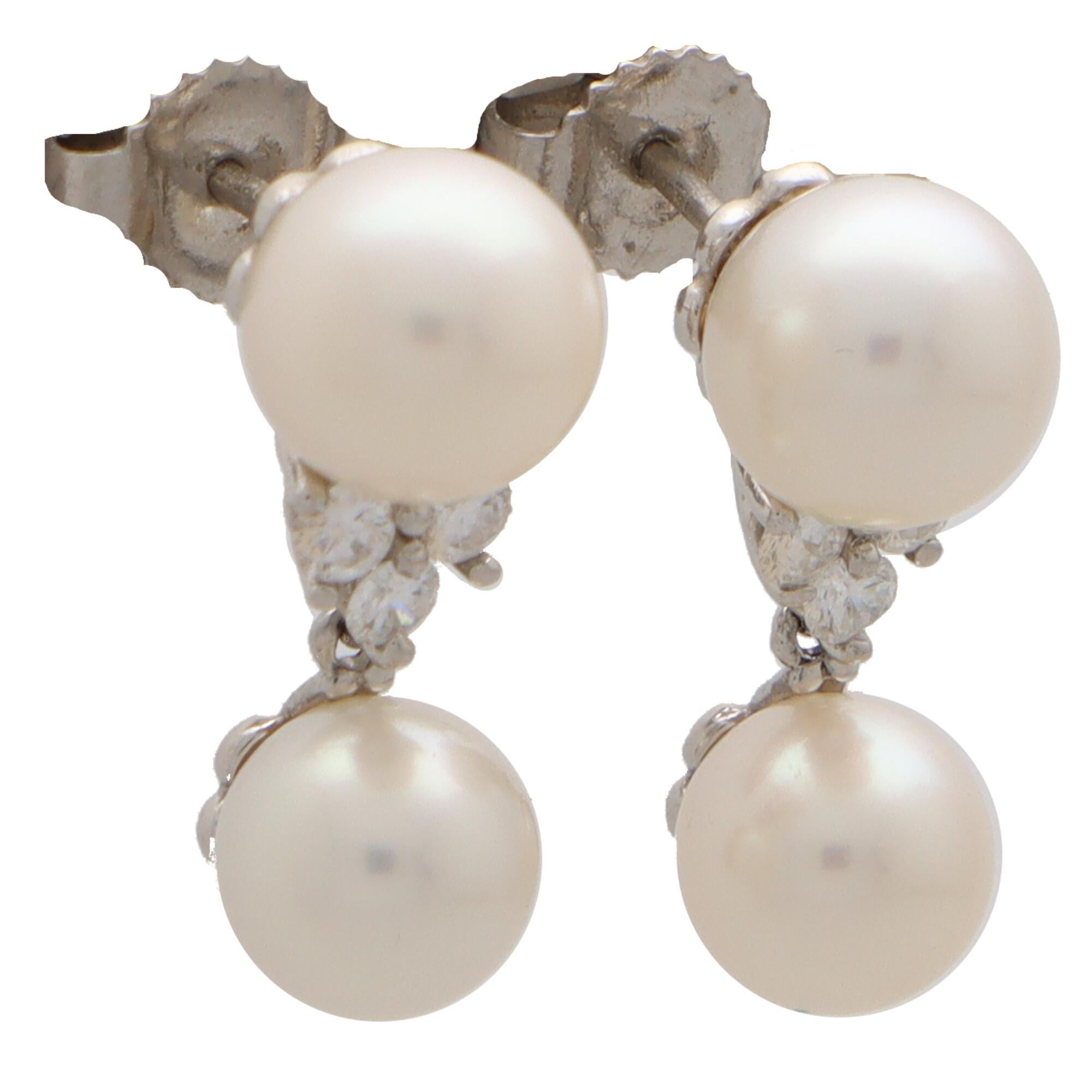 tiffany and co pearl drop earrings