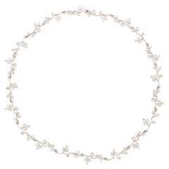  Weinlese Tiffany & Co. Twisted Ivy Halskette aus Platin