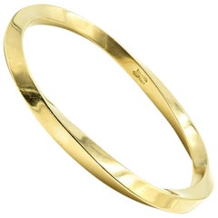 Vintage Tiffany & Co. Twisting Bangle Bracelet 14 Karat Yellow Gold