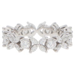 Weinlese Tiffany & Co. Victoria Diamant Ewigkeitsring aus Platin