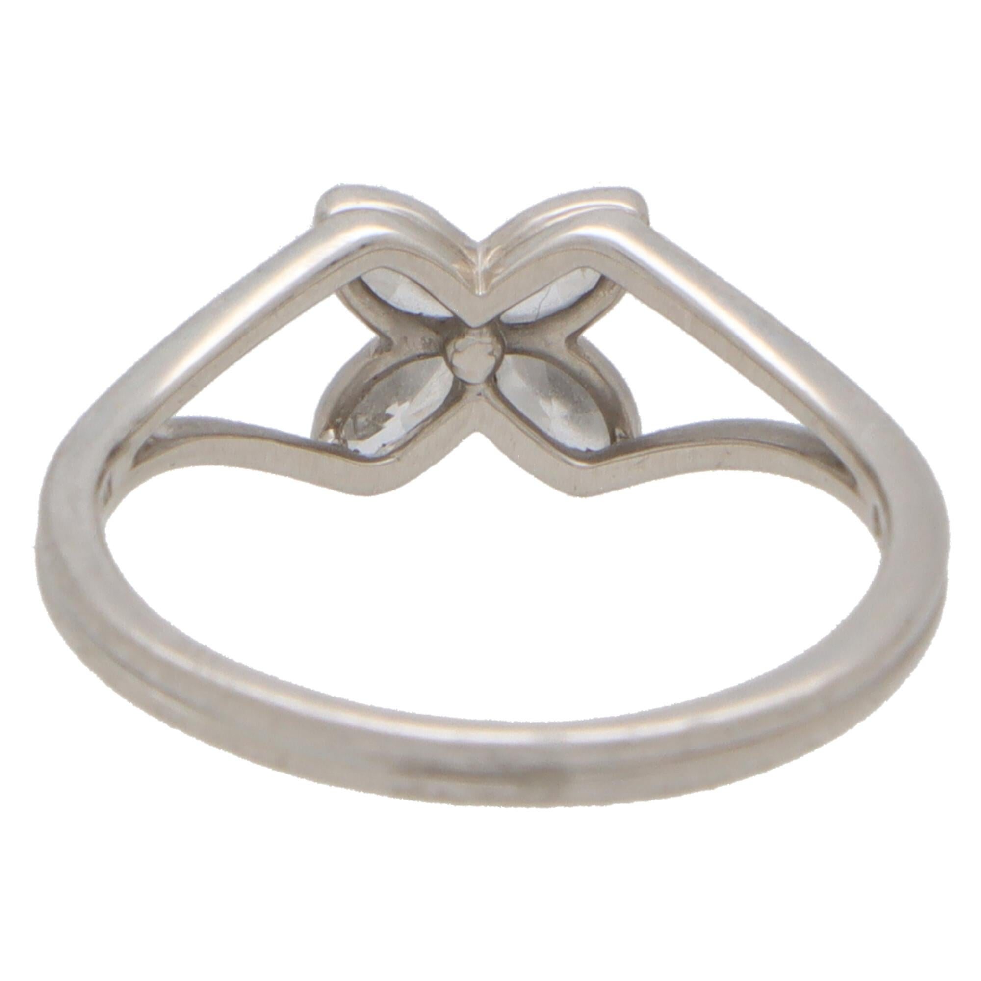 Marquise Cut Vintage Tiffany & Co. Victoria Diamond Ring Set in Platinum