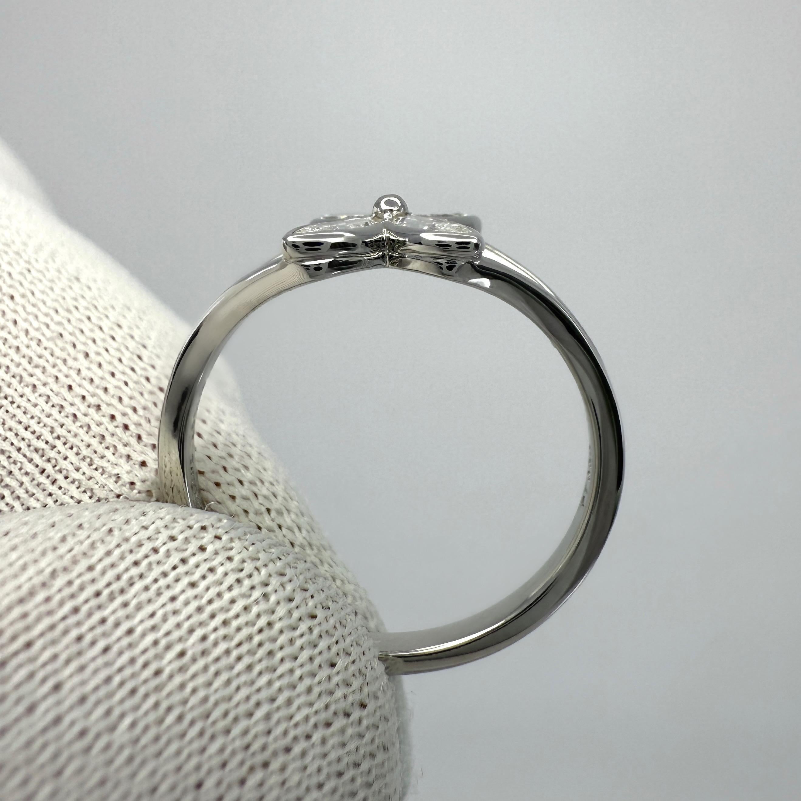 Vintage Tiffany & Co. Victoria Marquise Natural Diamond Platinum Flower Ring 3