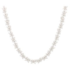 Tiffany & Co. d'epoca. Collana Victoria con diamanti a grappolo misti in platino