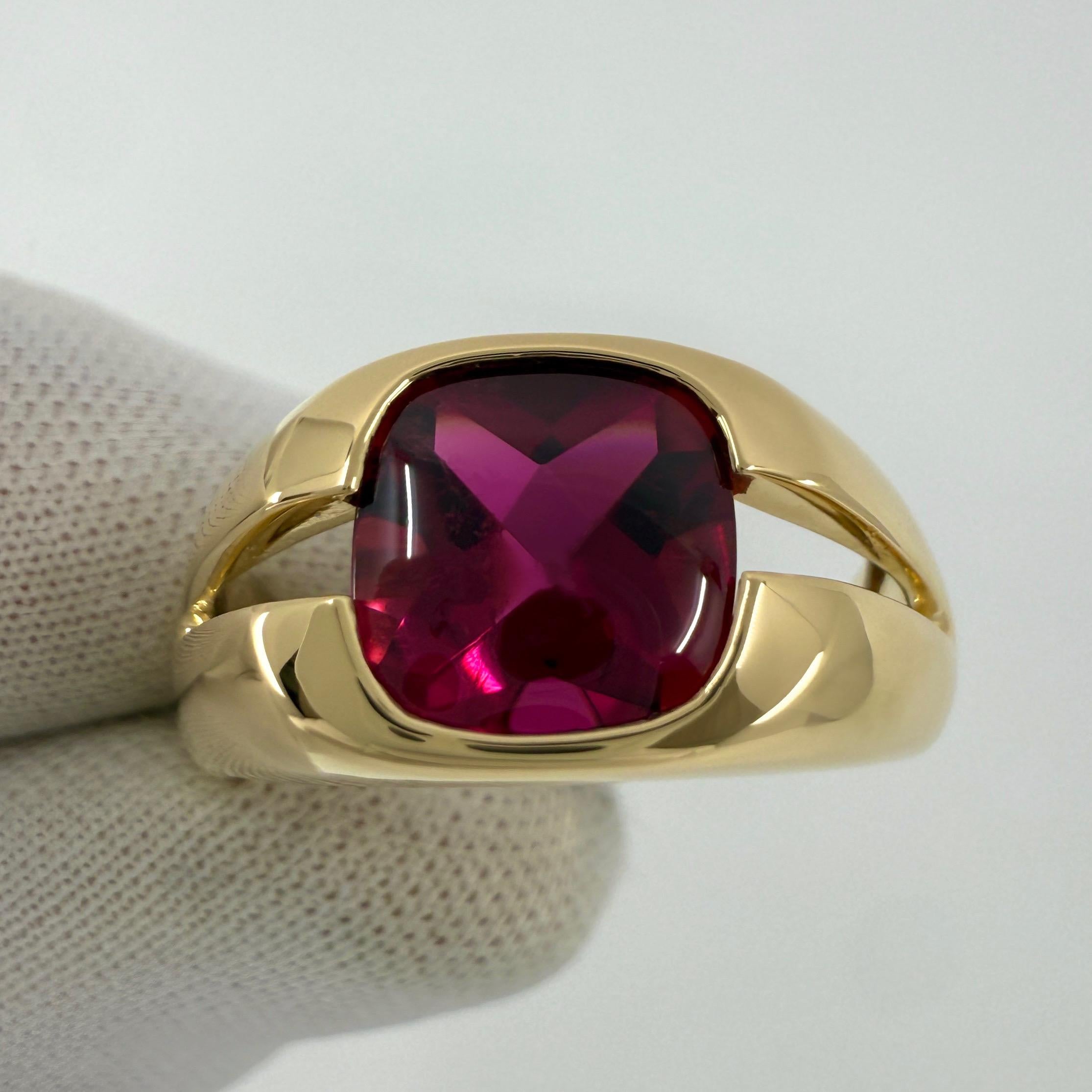 Vintage Tiffany & Co. Bague en or jaune 18k avec tourmaline rose Vivid taillée en cœur en vente 2