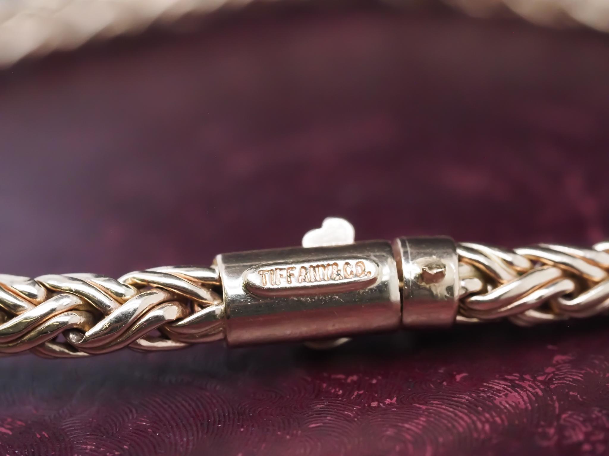Vintage Tiffany & Co. Ensemble de colliers et de bracelets à motifs tissés en vente 2