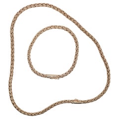 Vintage Tiffany & Co. Weave Pattern Necklace and Bracelet Set