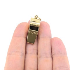 Vintage Tiffany & Co. Whistle Pendant 14k Gold