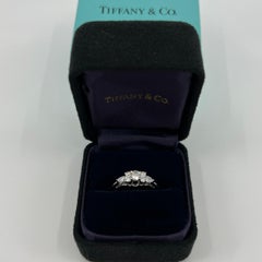 Vintage Tiffany & Co. White Round & Pear Cut Diamond Platinum Cluster Ring