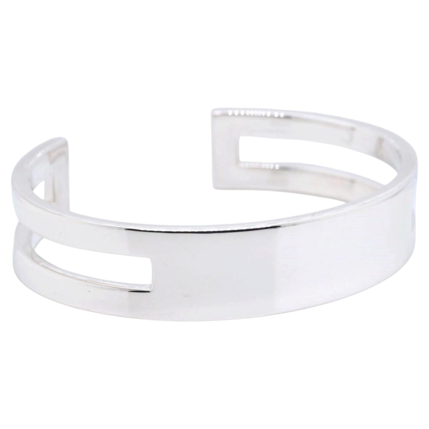 Vintage Tiffany & Co. Wide 925 Sterling Silver Cutout Cuff Bracelet 7-7.5" 58.4g