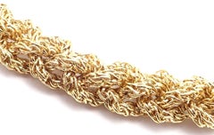 Vintage Tiffany & Co Woven Basketweave Link Yellow Gold Chain