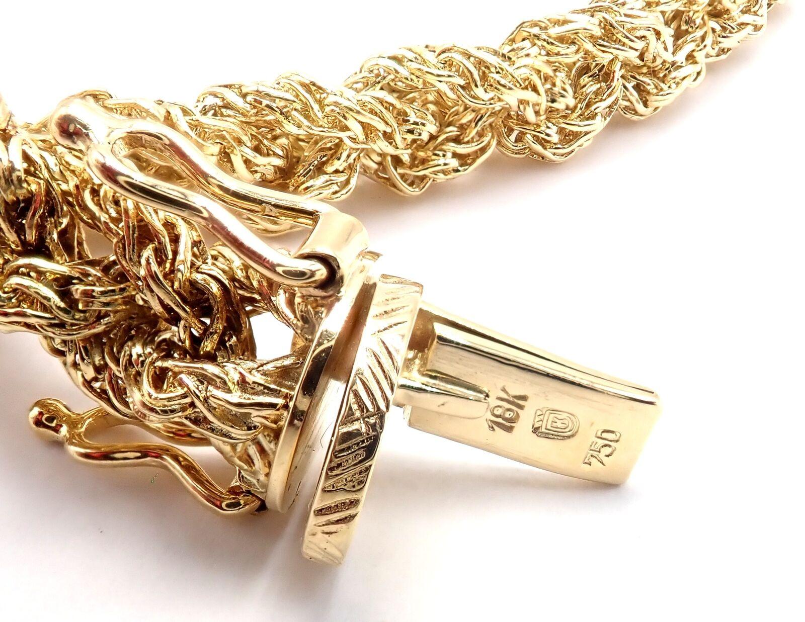 Vintage Tiffany & Co Woven Basketweave Link Yellow Gold Chain (Chaîne en or jaune) en vente 4