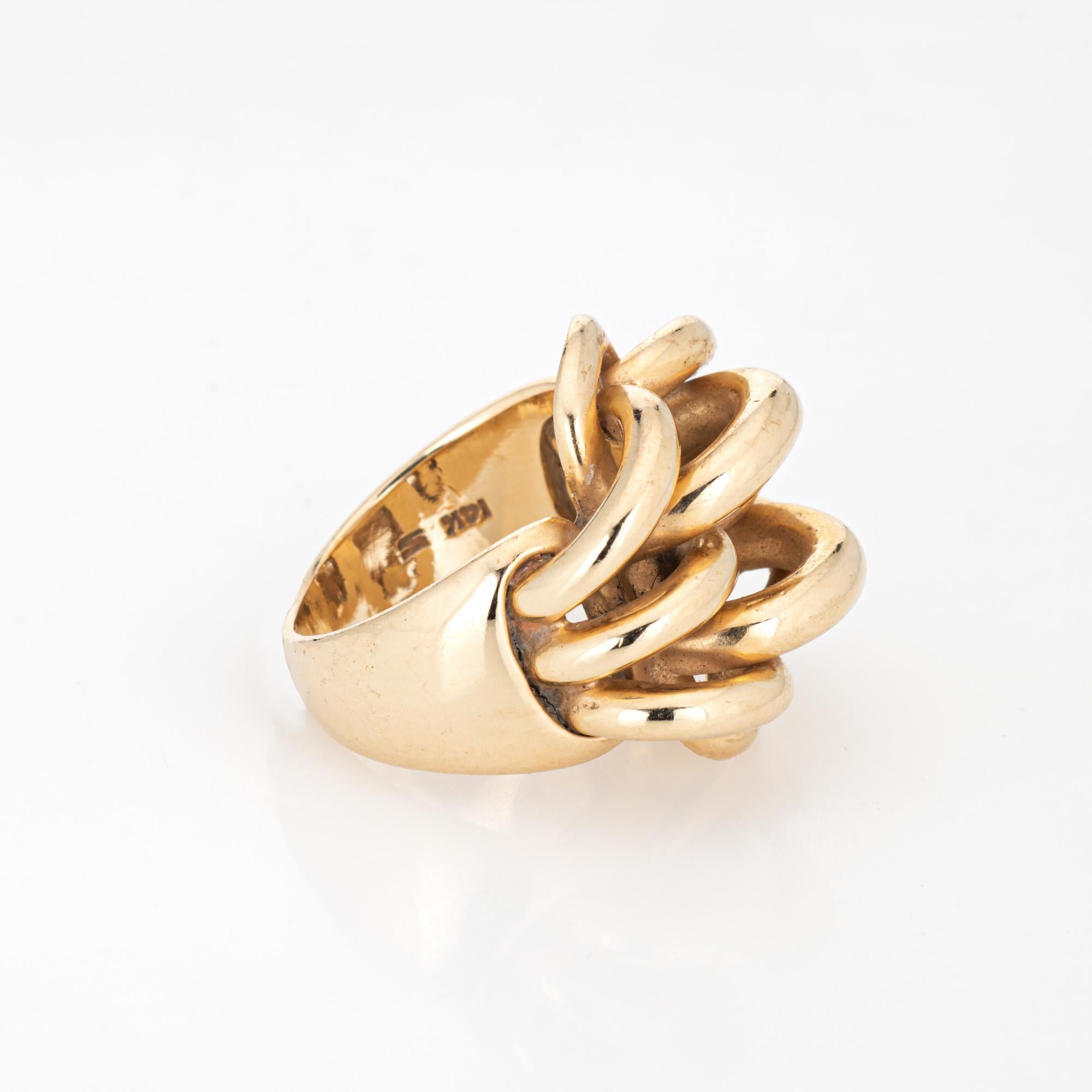 Vintage Tiffany & Co gewebt Dome Ring 14k Gelbgold Band Sz 5,5 signiert Schmuck (Moderne) im Angebot