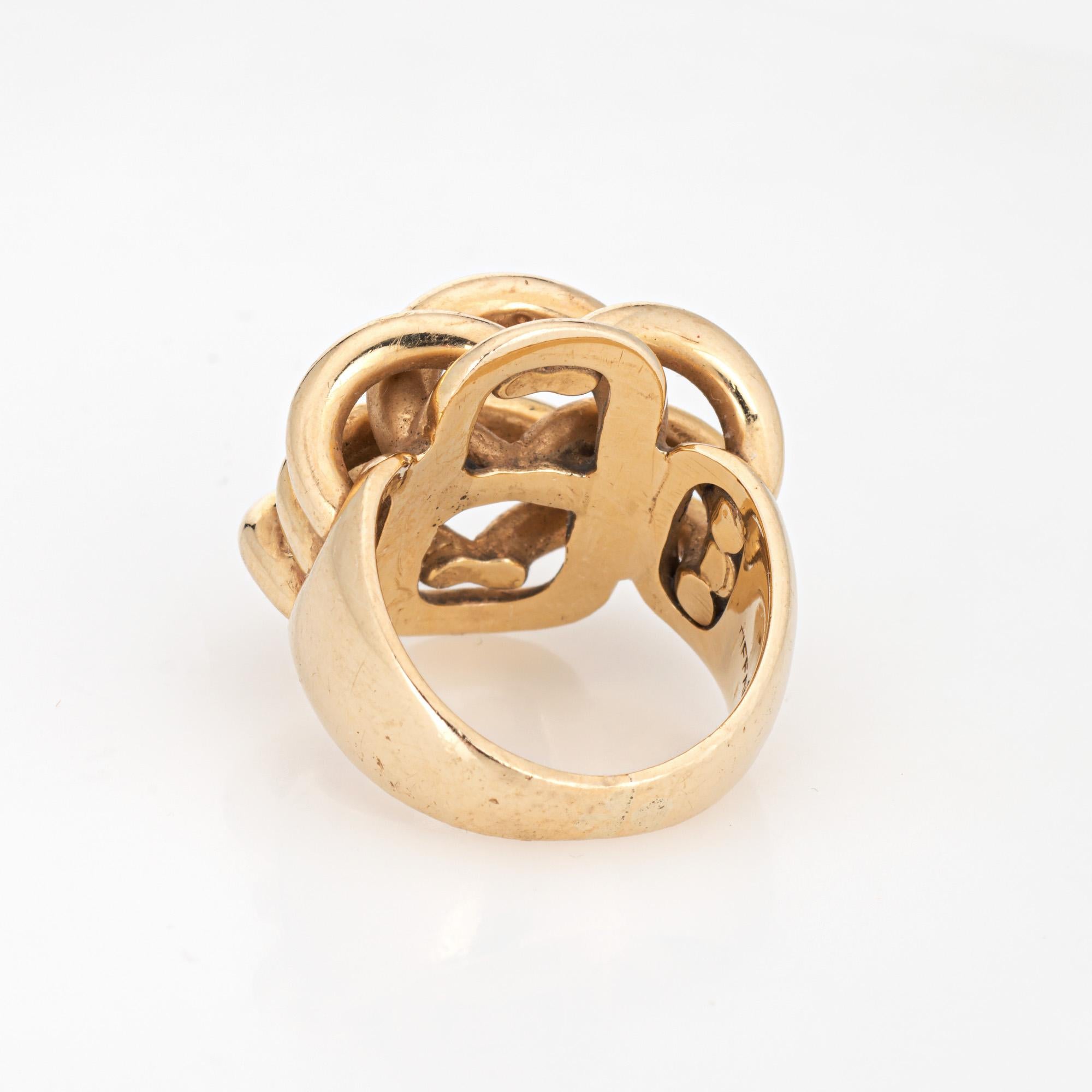 Vintage Tiffany & Co gewebt Dome Ring 14k Gelbgold Band Sz 5,5 signiert Schmuck Damen im Angebot