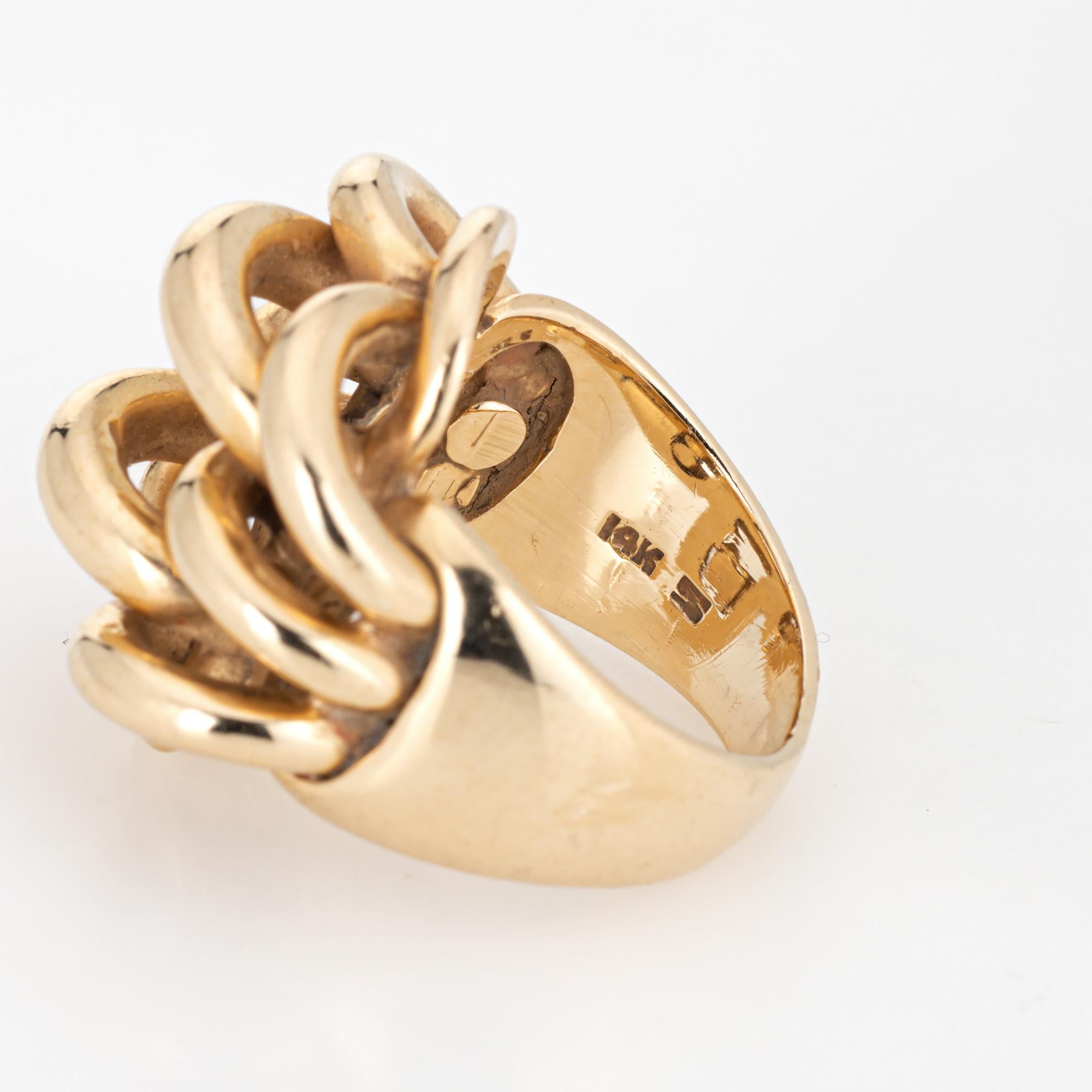 Vintage Tiffany & Co gewebt Dome Ring 14k Gelbgold Band Sz 5,5 signiert Schmuck im Angebot 2