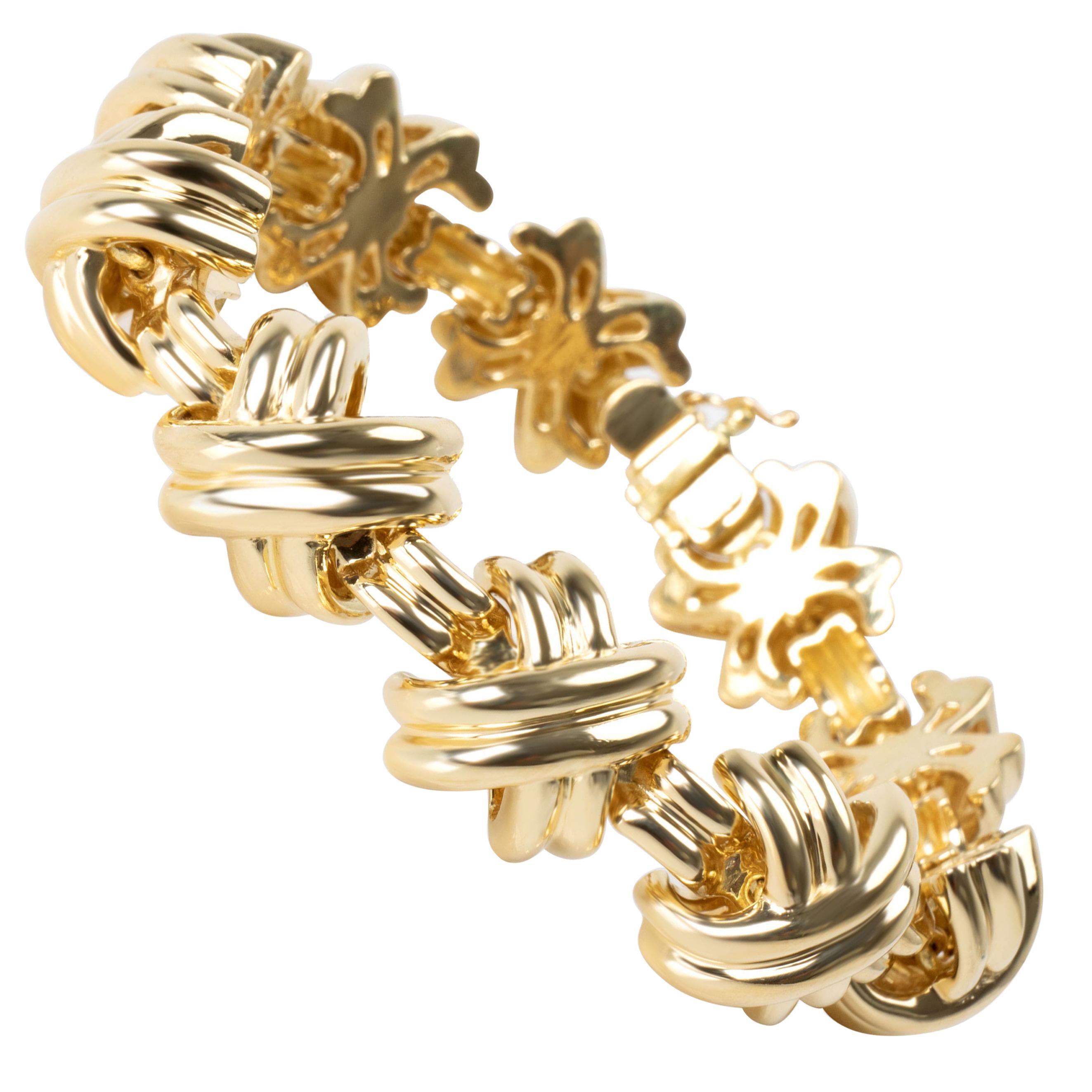 Vintage Tiffany & Co. X Bracelet in 18 Karat Yellow Gold