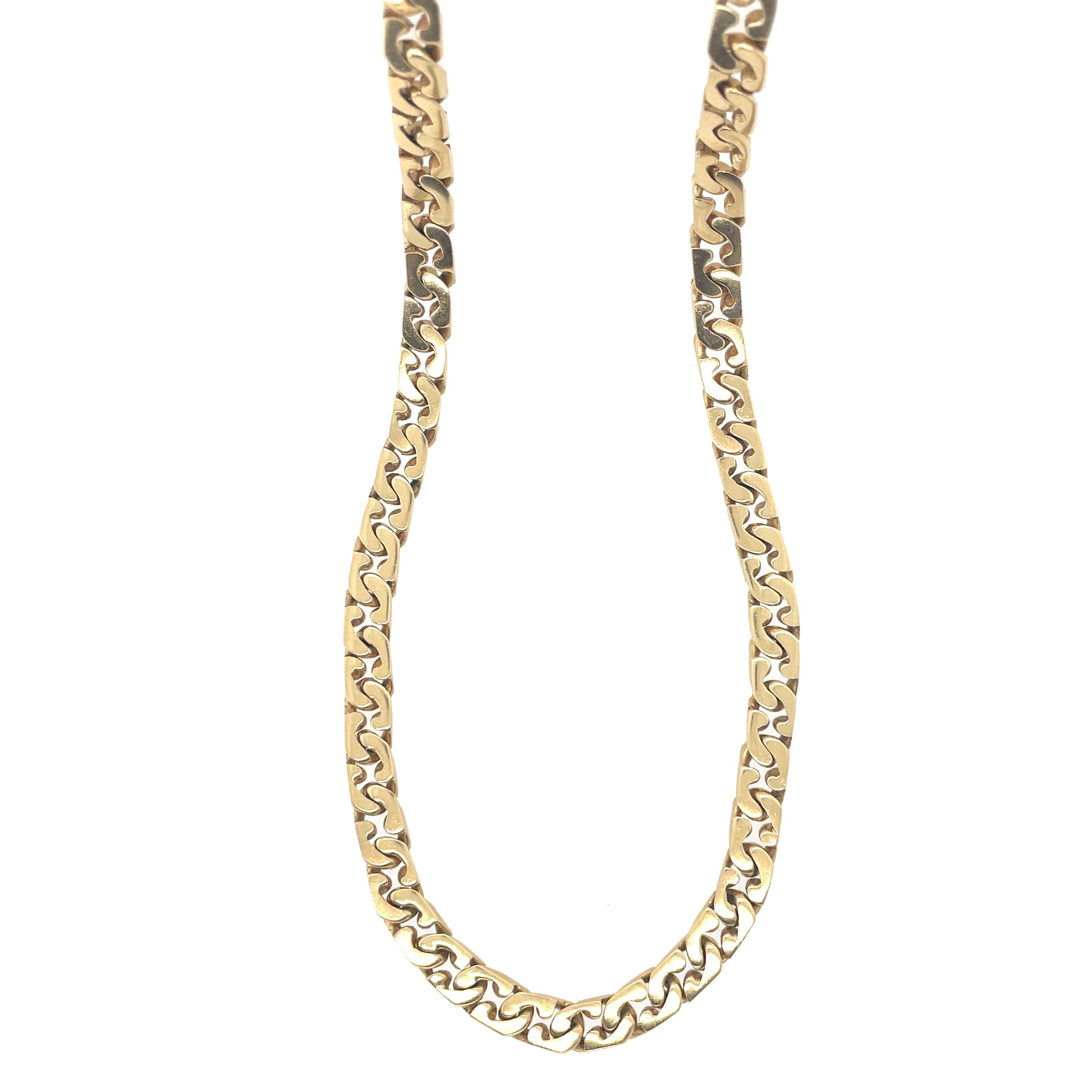 Vintage Tiffany & Co., Gelbgold-Gliederhalskette mit Kette im Zustand „Gut“ im Angebot in Chicago, IL