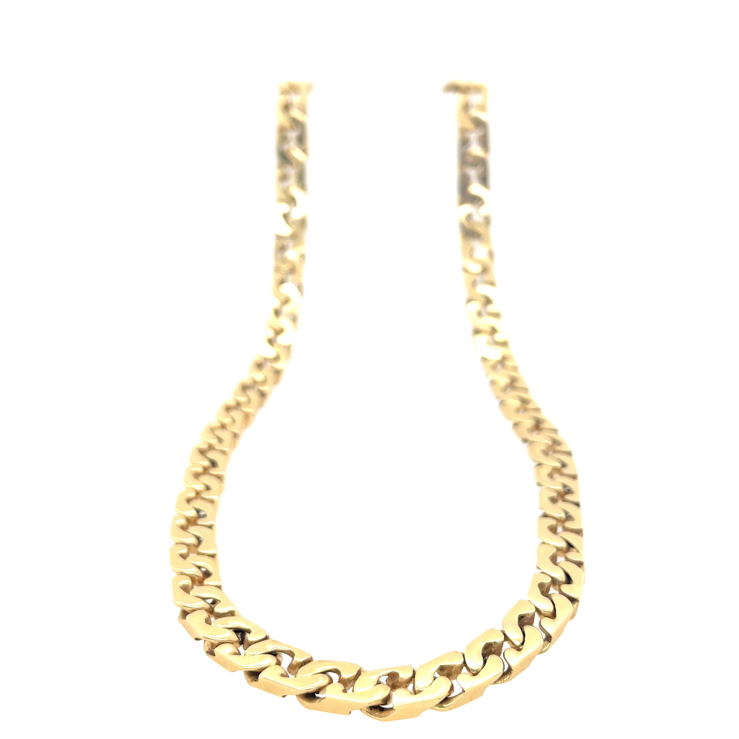 Vintage Tiffany & Co., Gelbgold-Gliederhalskette mit Kette für Damen oder Herren im Angebot