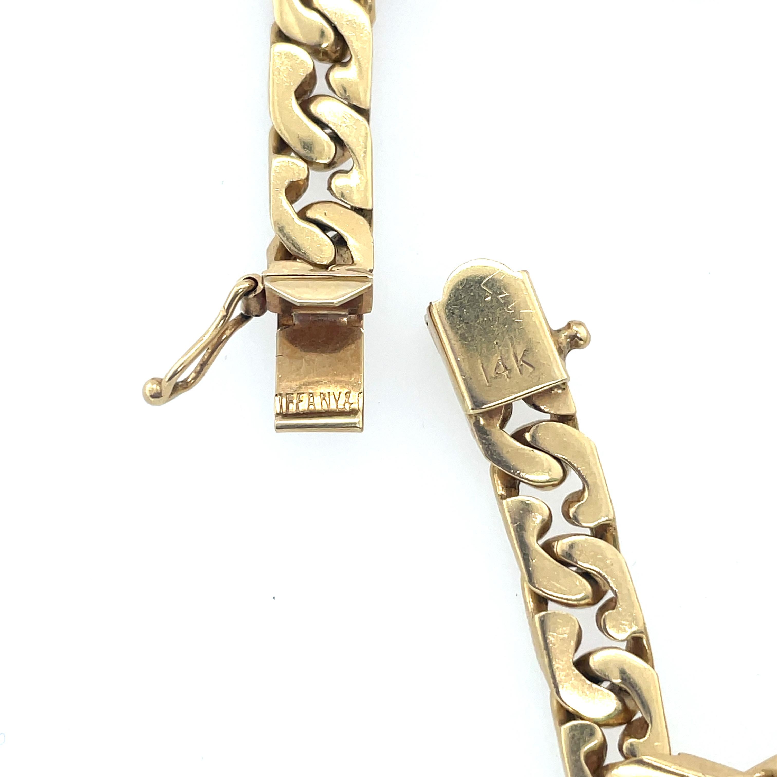 Vintage Tiffany & Co., Gelbgold-Gliederhalskette mit Kette im Angebot 1