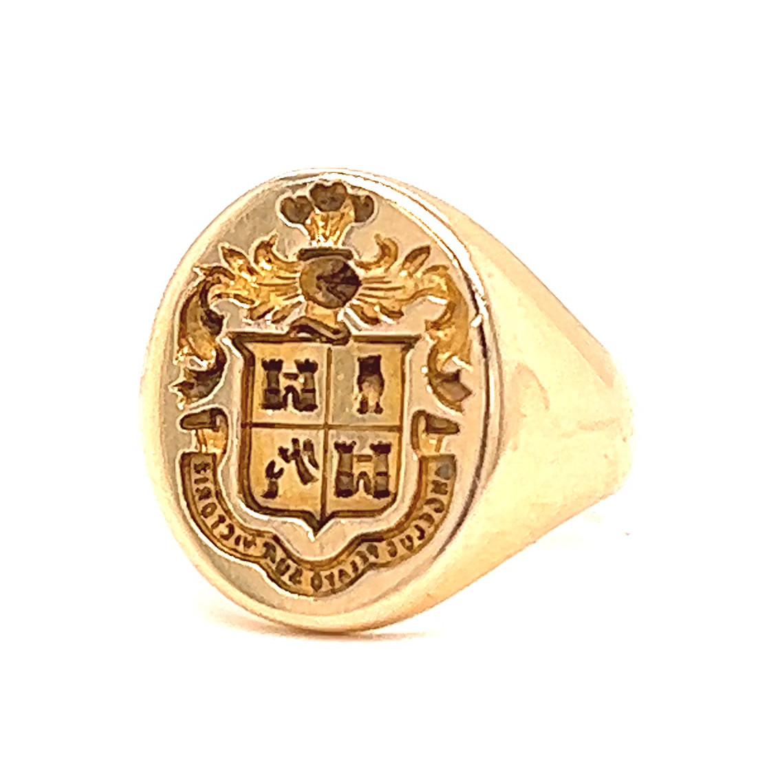 Siegelring aus Gelbgold von Tiffany & Co mit Wappen 1