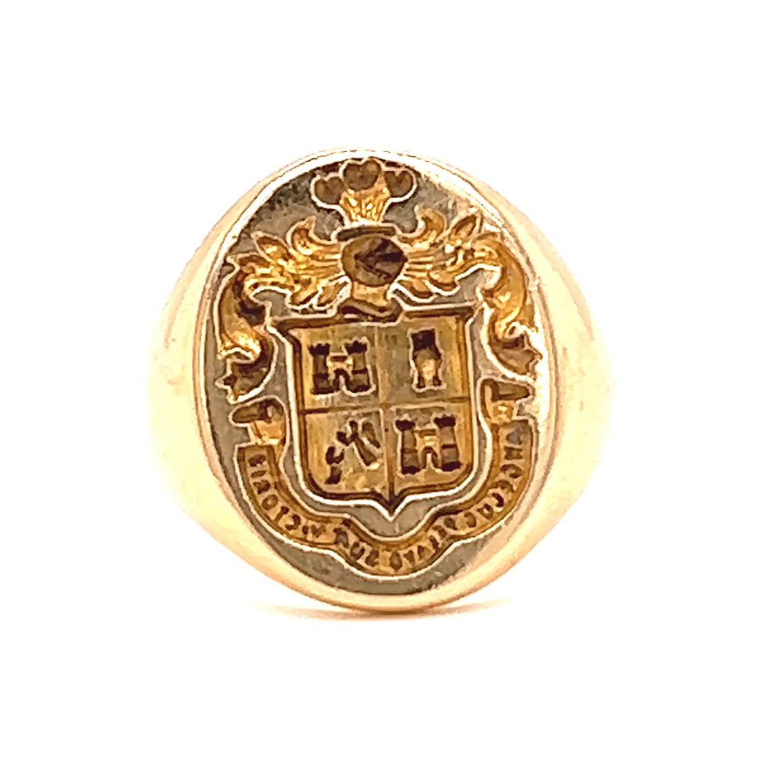 Siegelring aus Gelbgold von Tiffany & Co mit Wappen 2