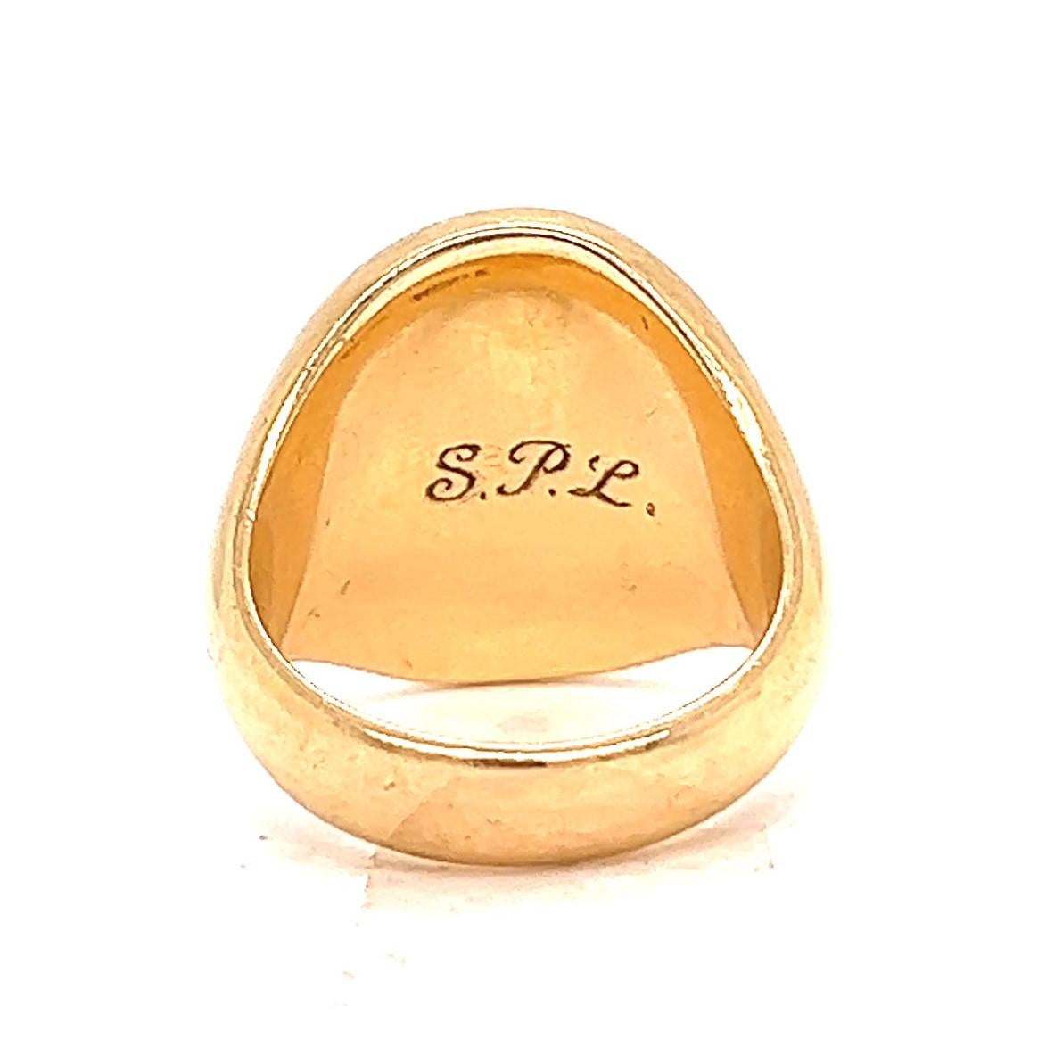 Siegelring aus Gelbgold von Tiffany & Co mit Wappen 3