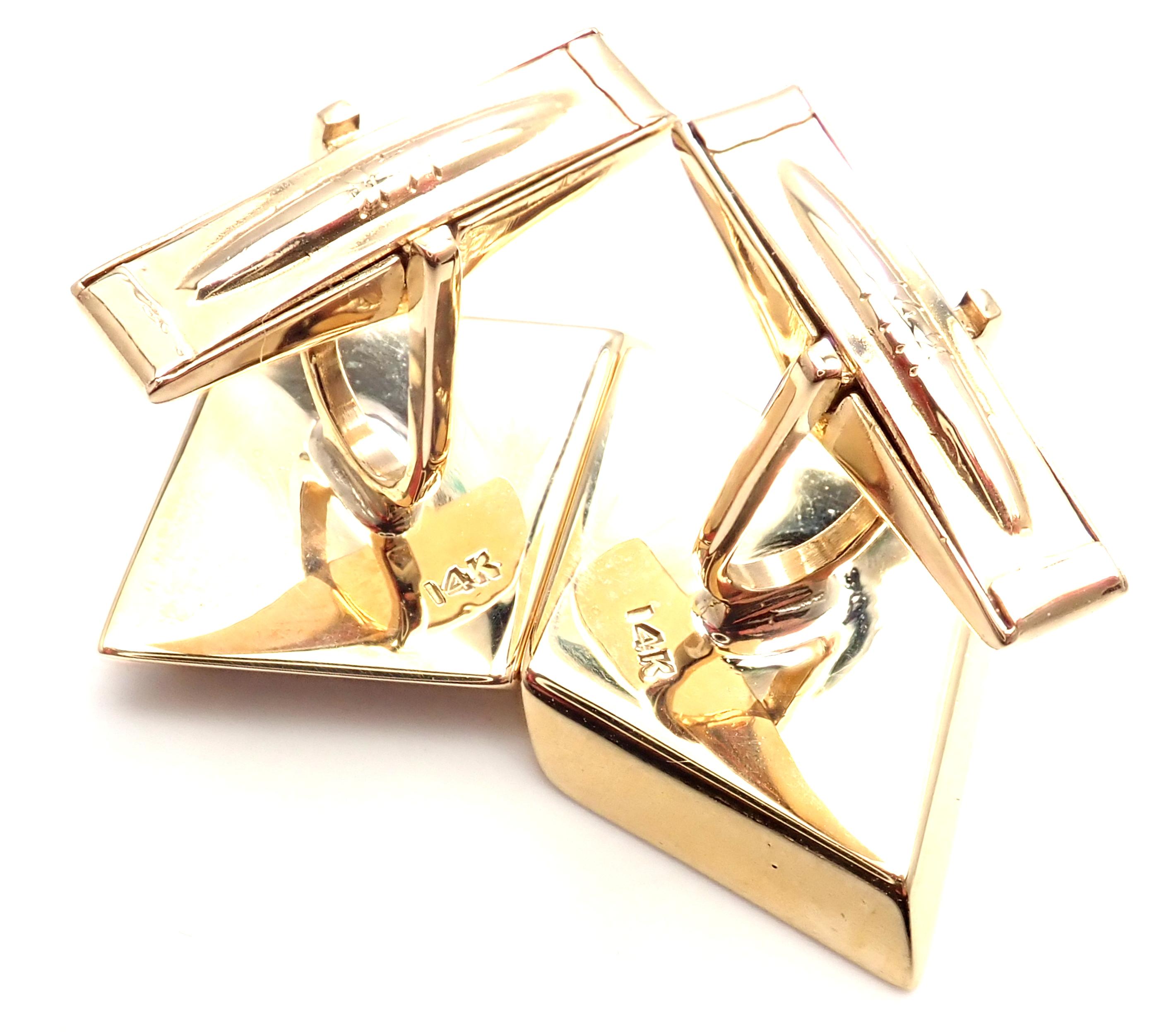 Vintage Tiffany & Co. Yellow Gold Cufflinks For Sale 1