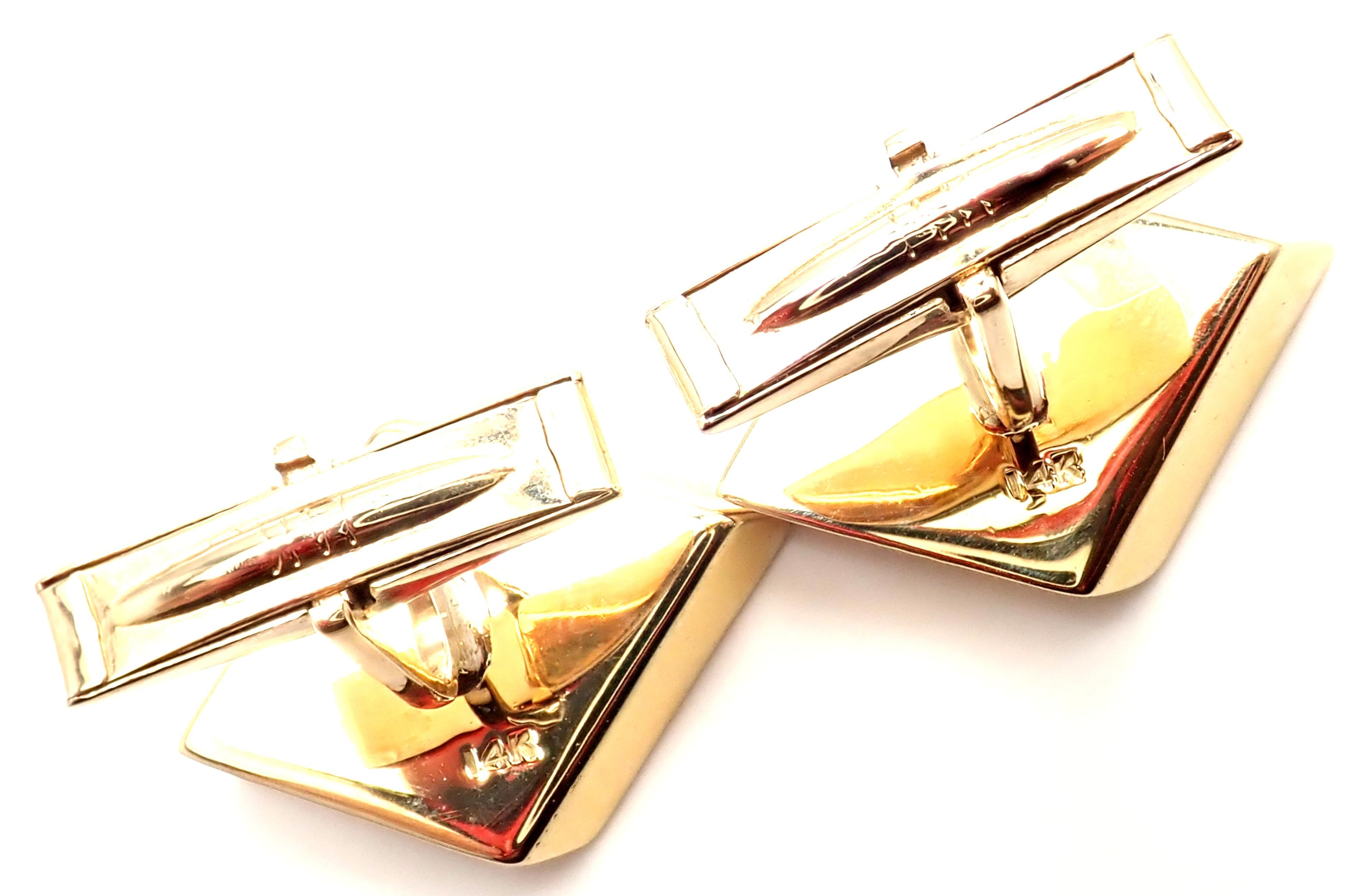 Vintage Tiffany & Co. Yellow Gold Cufflinks For Sale 2