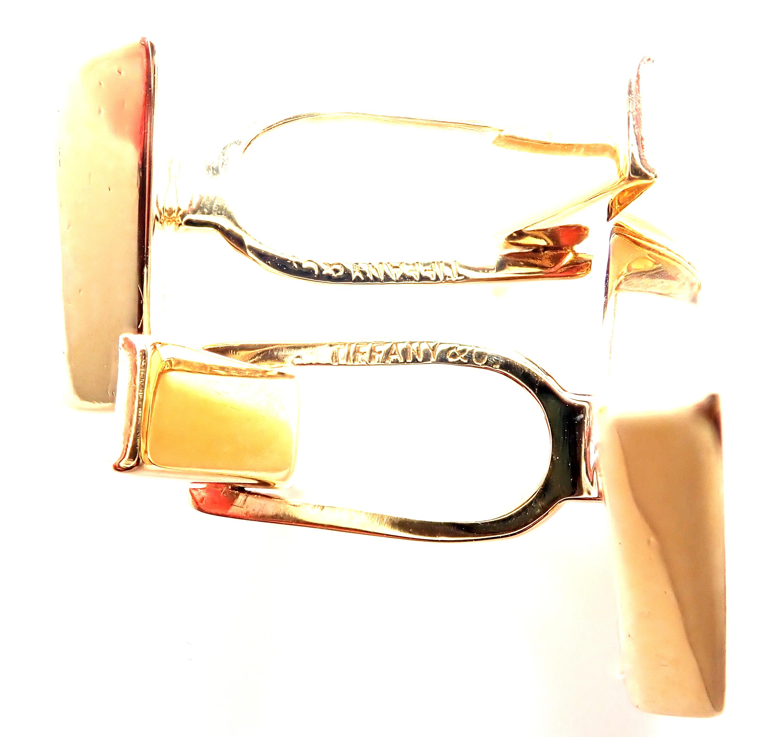 Vintage Tiffany & Co. Yellow Gold Cufflinks For Sale 3