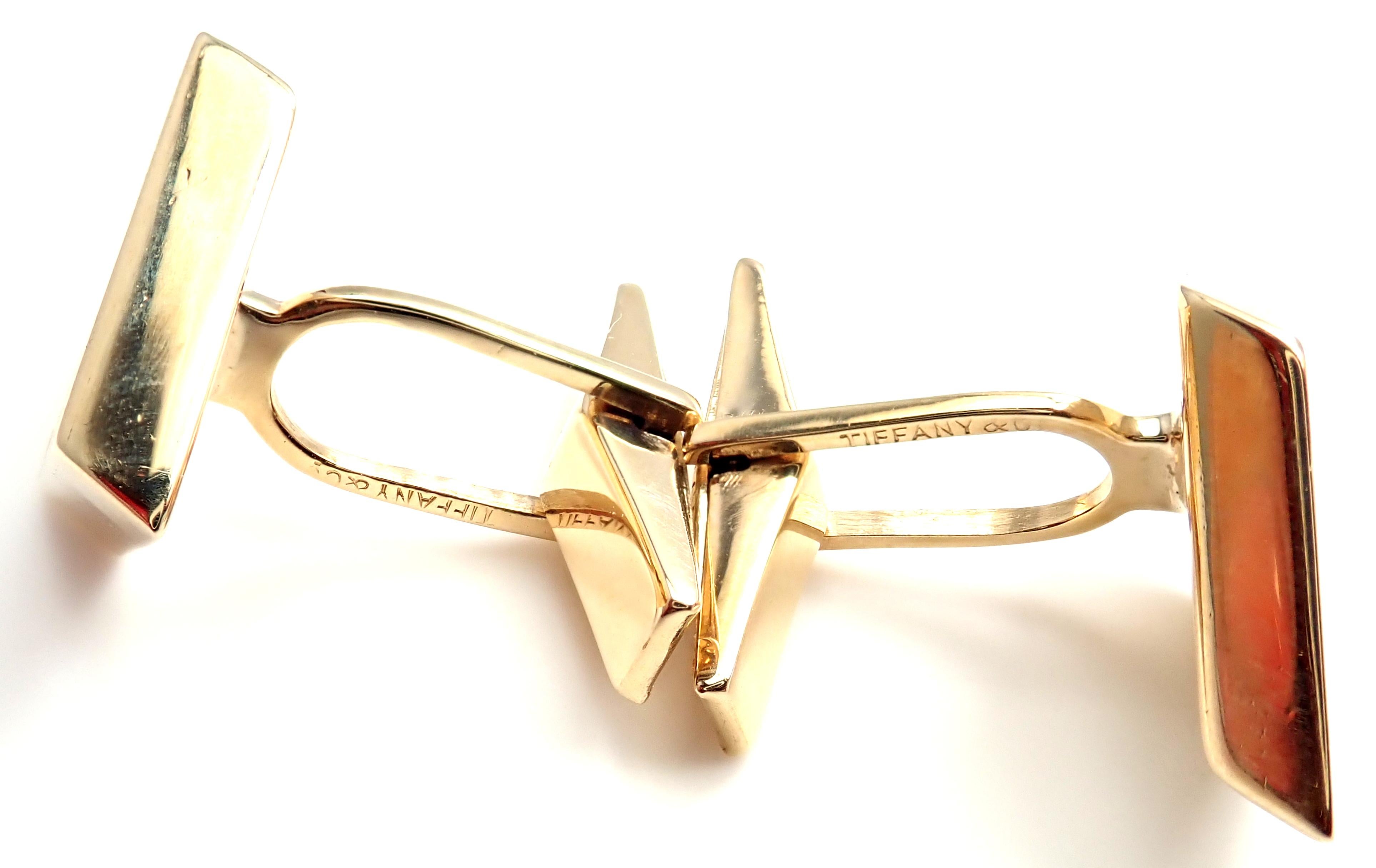 Vintage Tiffany & Co. Yellow Gold Cufflinks For Sale 5