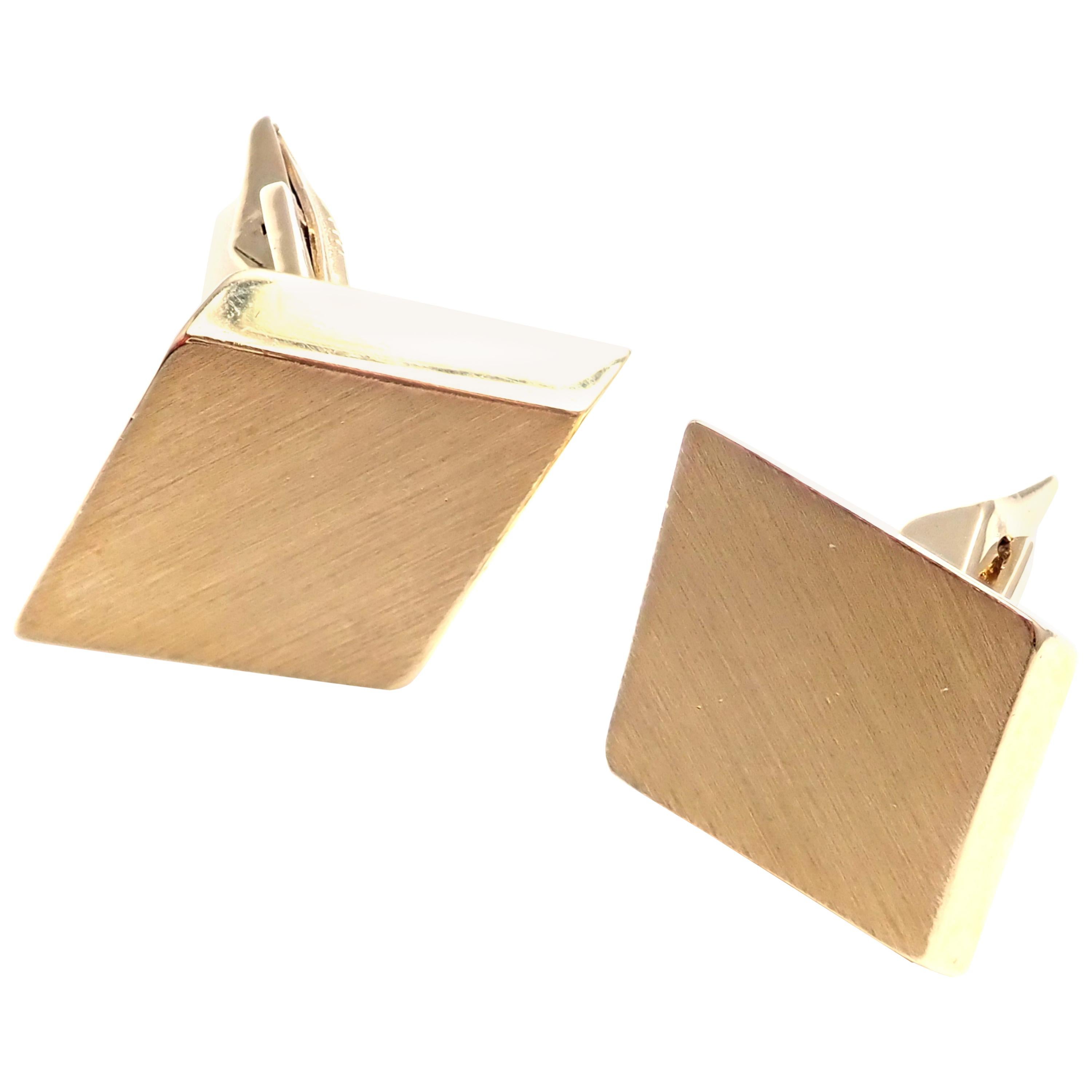 Vintage Tiffany & Co. Yellow Gold Cufflinks For Sale