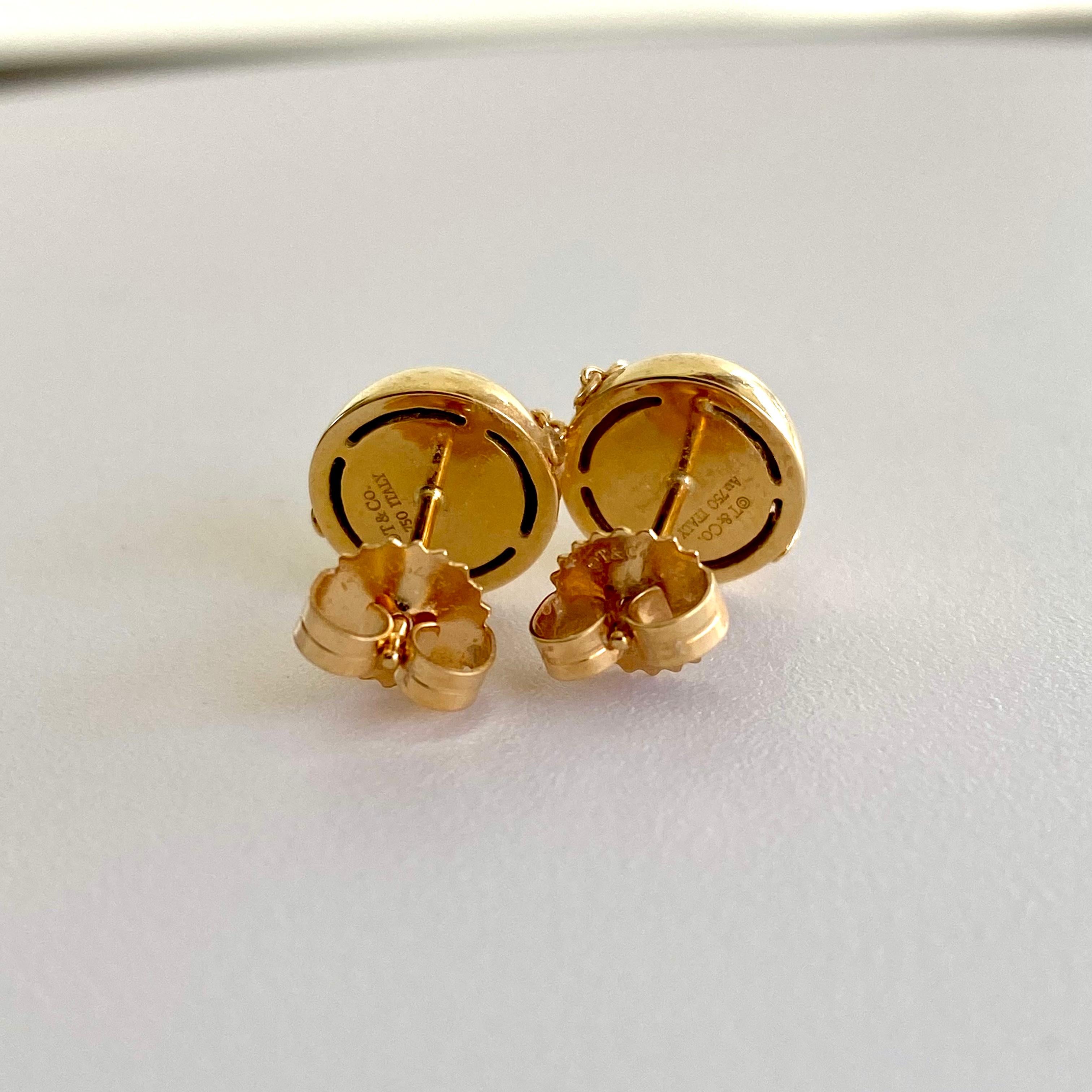 Tiffany and Co. Yellow Gold HardWear Ball Linked Chain Stud Earrings