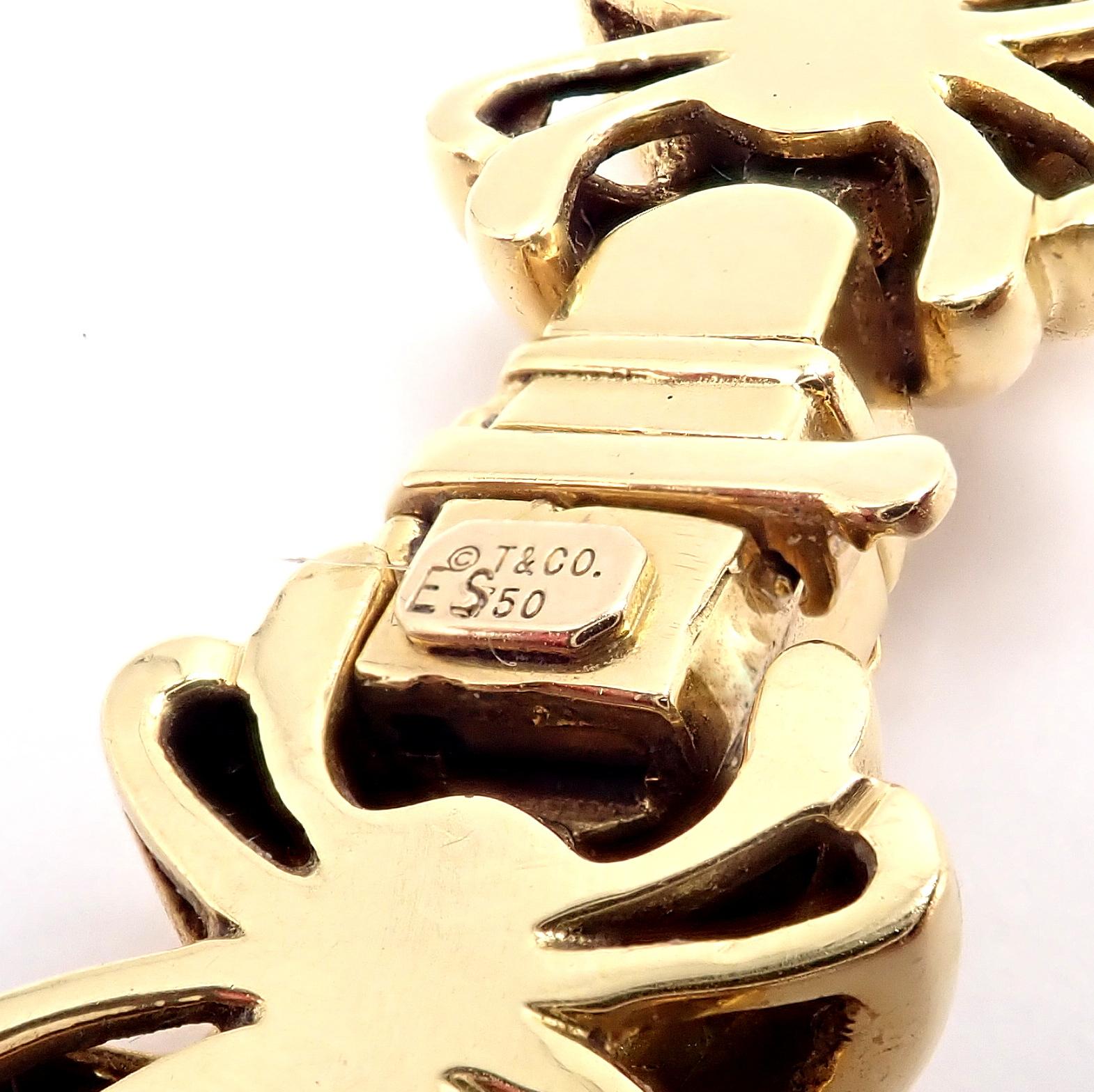 Vintage Tiffany & Co. Collana in oro giallo con firma grande X Classic in vendita 1