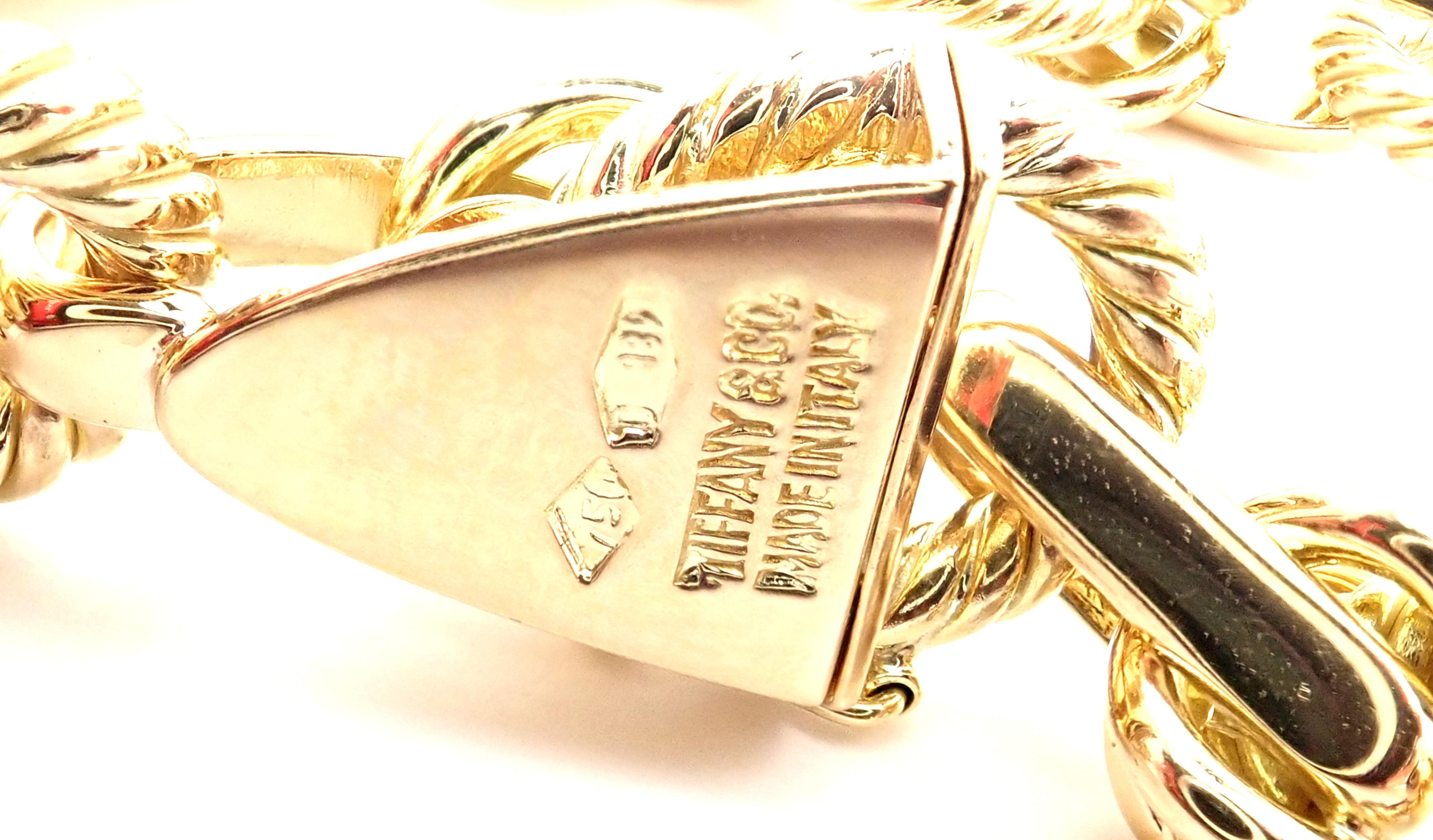 Vintage Tiffany & Co Gelbgold Gliederarmband für Damen oder Herren