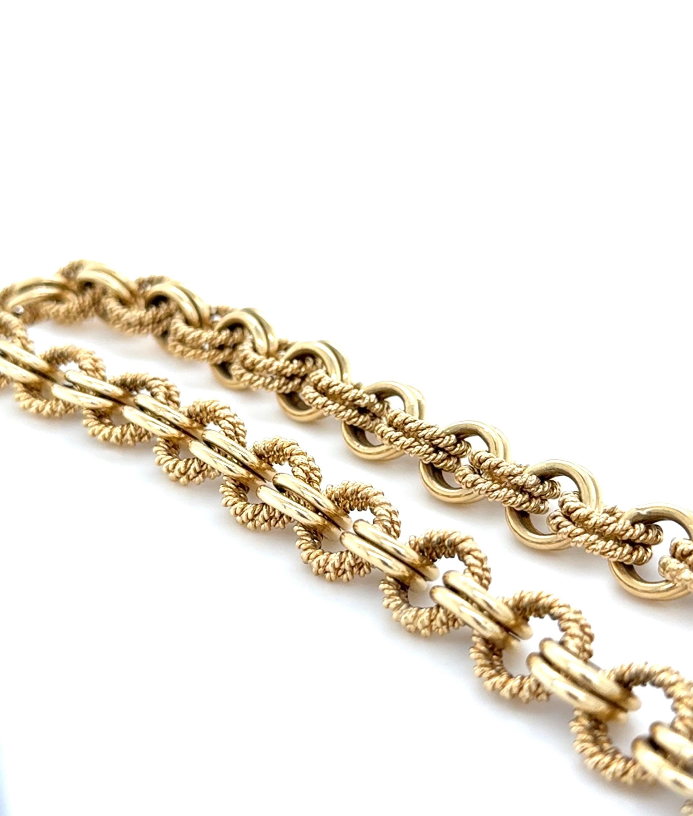 Vintage, Tiffany & Co., Yellow Gold Long Chain Necklace For Sale 1