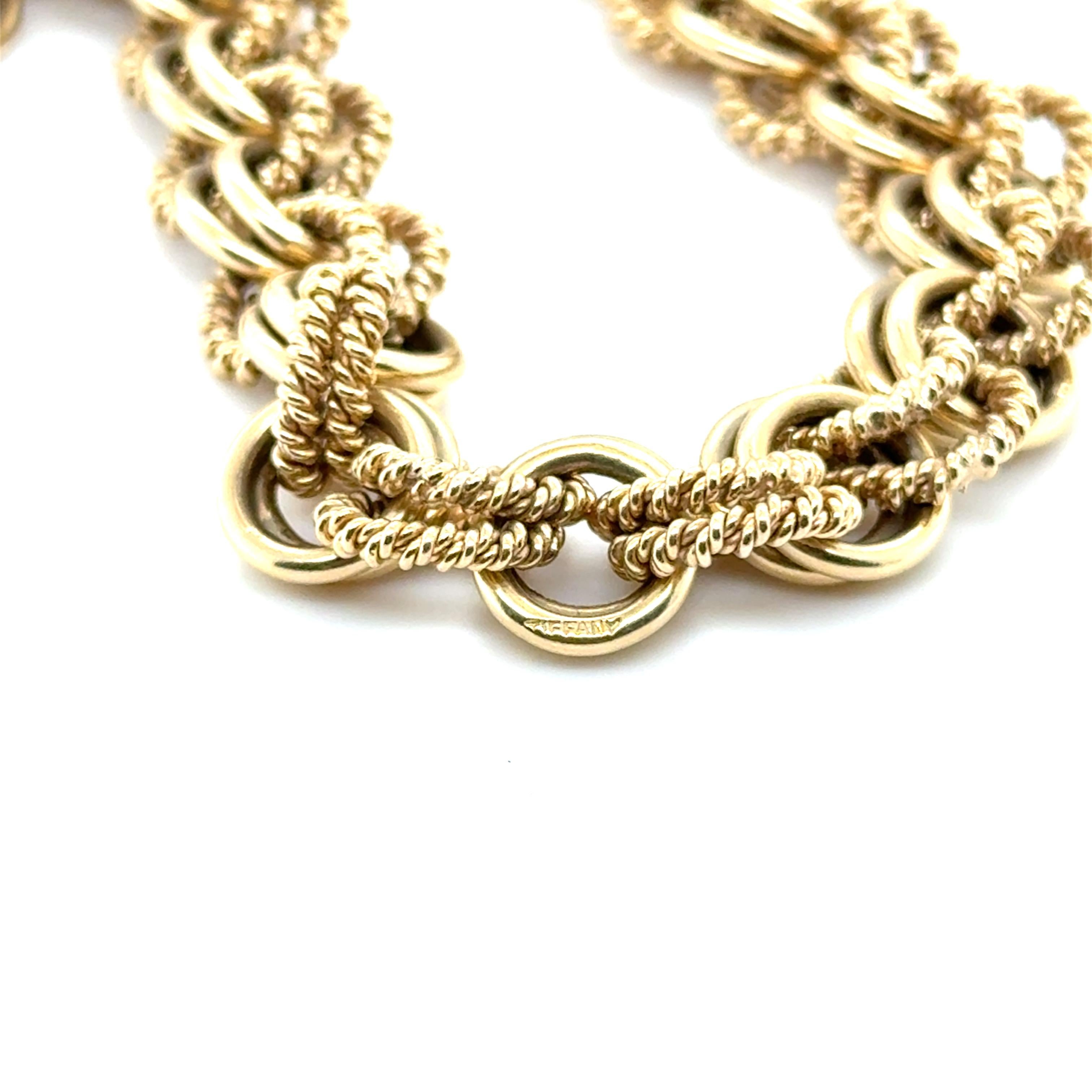Vintage, Tiffany & Co., Yellow Gold Long Chain Necklace For Sale 2