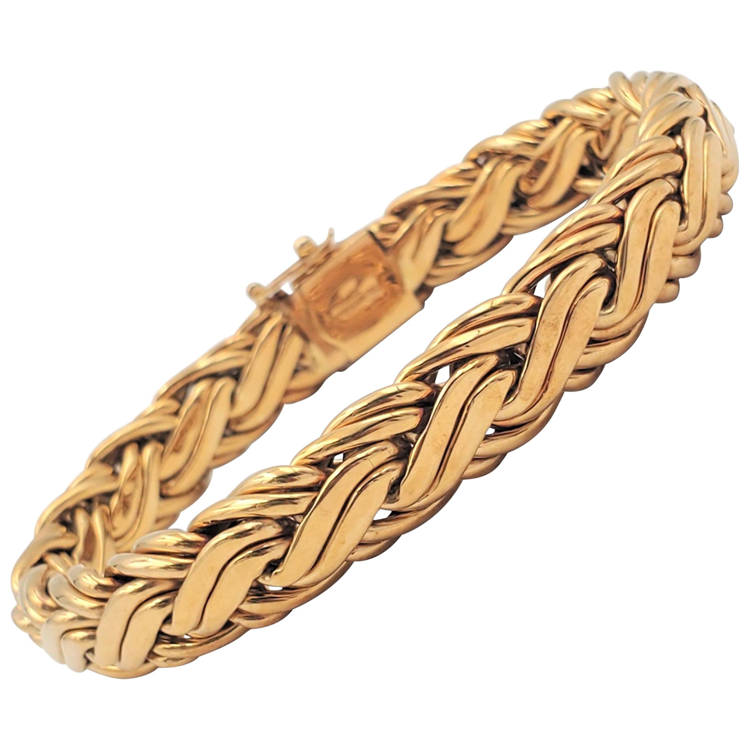 Vintage Tiffany & Co. Yellow Gold Russian Weave Bracelet
