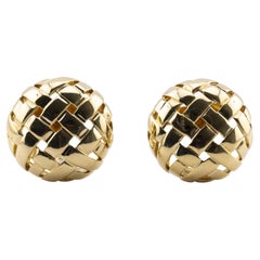 Orecchini vintage Tiffany
Company Vannerie in oro giallo 18 carati con lavorazione a intreccio