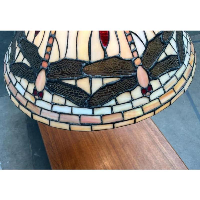 Lampada a sospensione in vetro Tiffany Dragonfly Design/One vintage in vendita 5