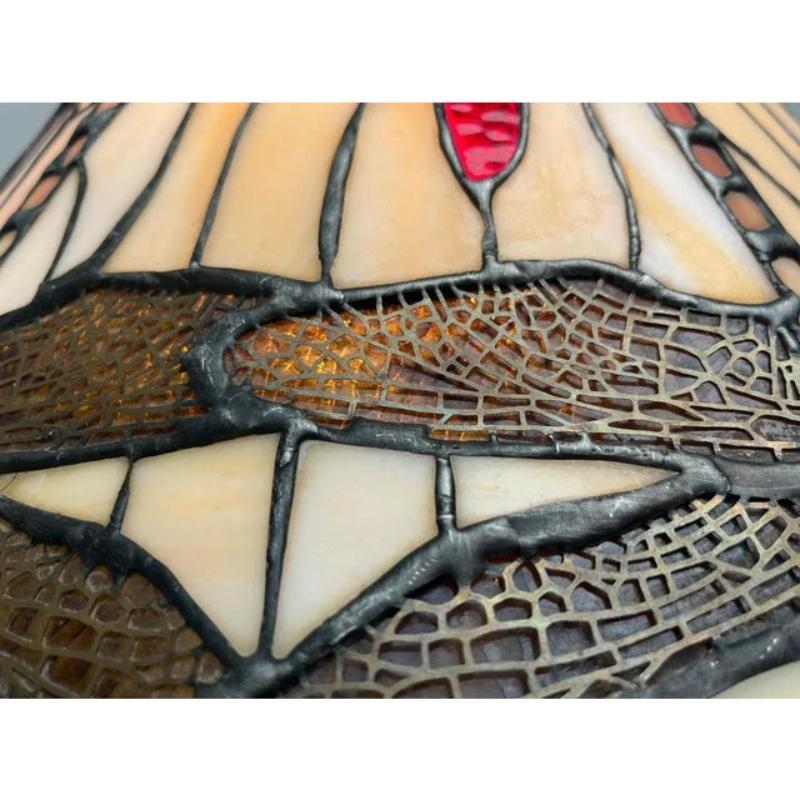 Lampada a sospensione in vetro Tiffany Dragonfly Design/One vintage in vendita 1