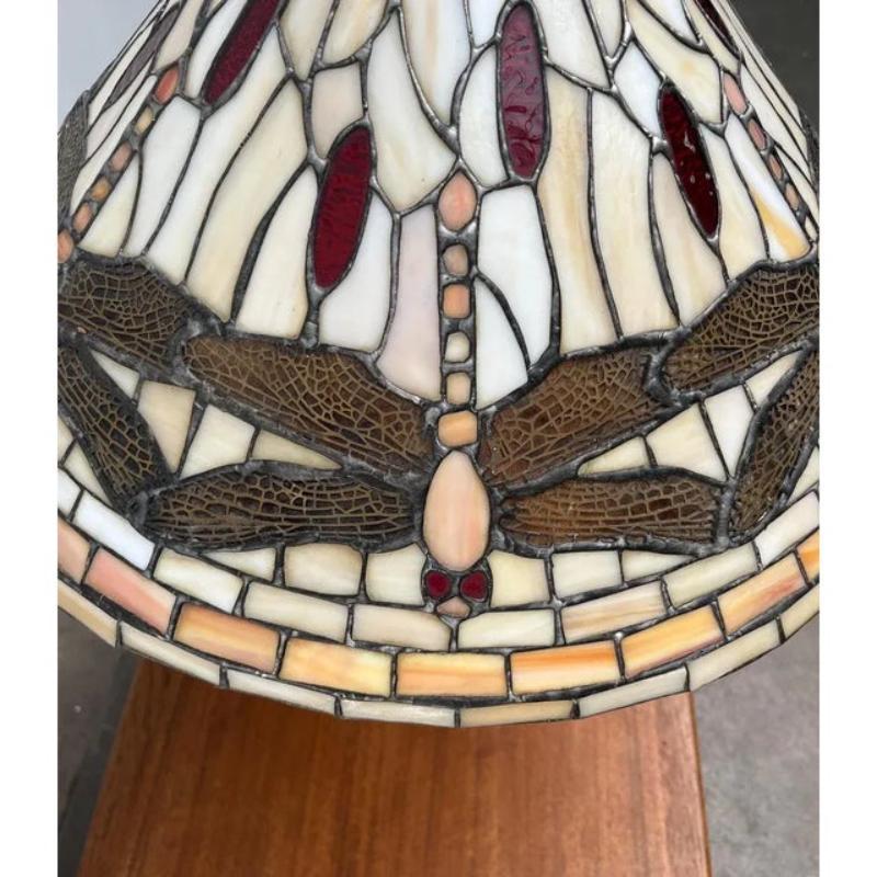 Lampada a sospensione in vetro Tiffany Dragonfly Design/One vintage in vendita 4