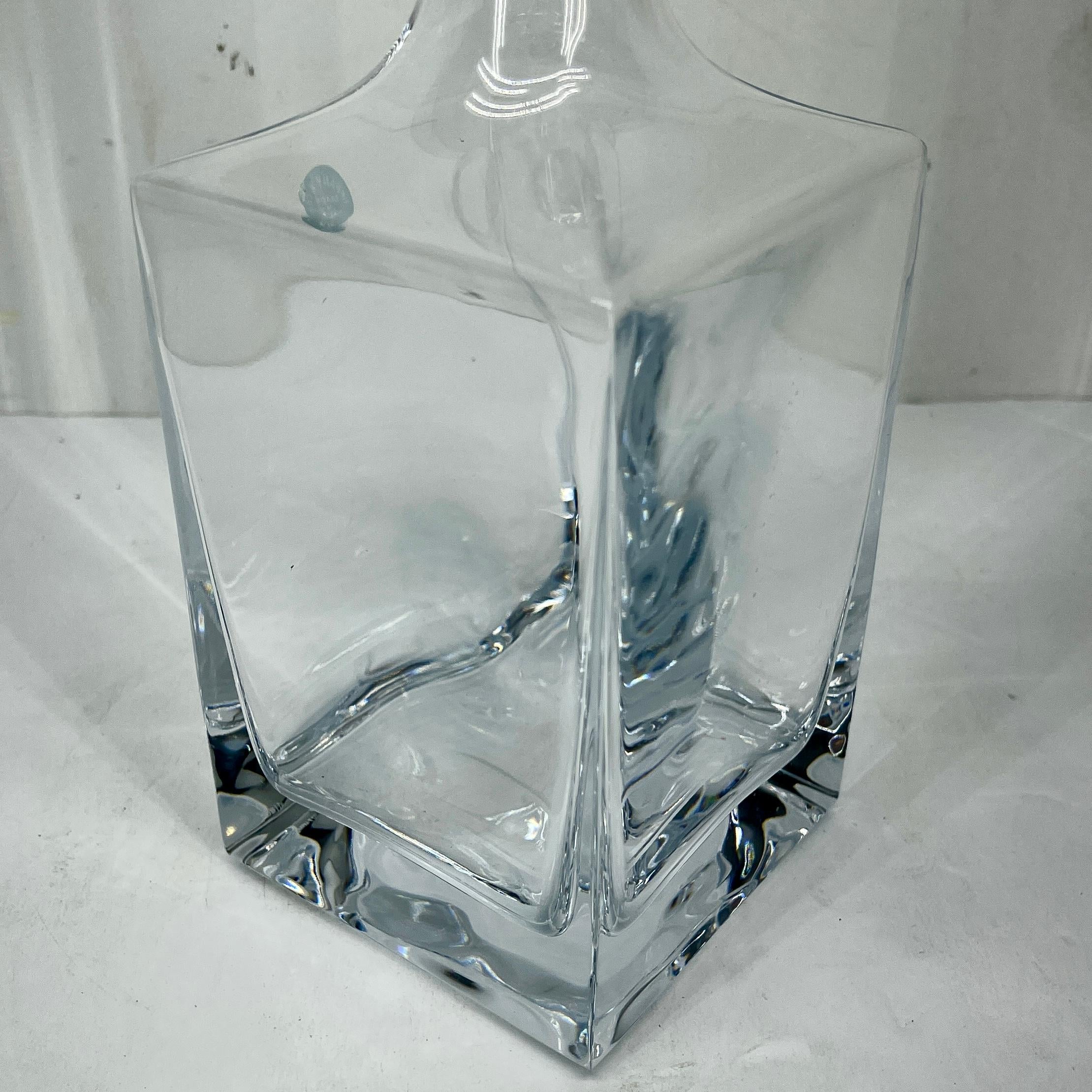 Mid-20th Century Vintage Tiffany & Co. Glass Decanter, Made in Italy 