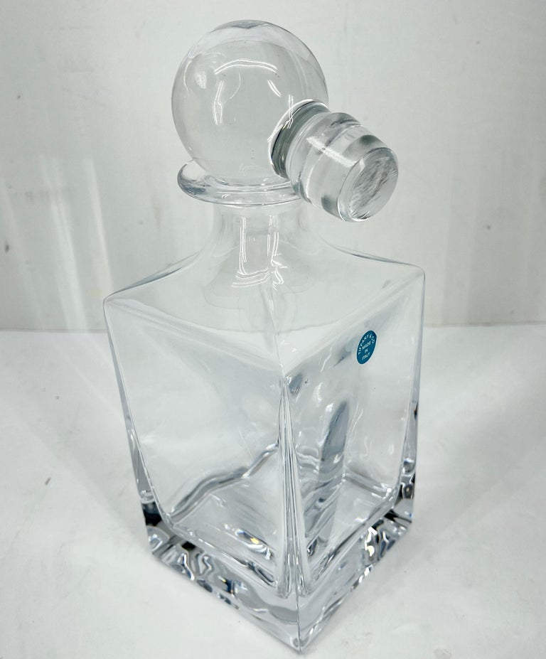 Vintage Tiffany & Co. Glass Decanter, Made in Italy  For Sale 1